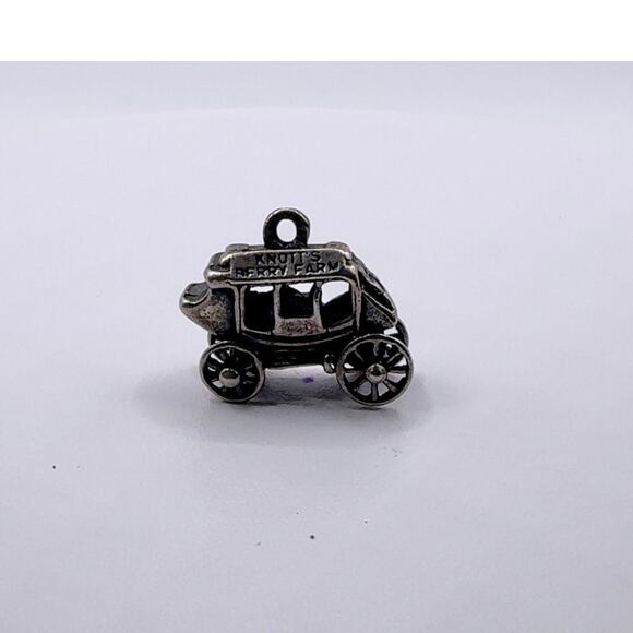 Vintage Sterling Silver Knott's Berry Farm Stagecoach Charm - Picture 7 of 7